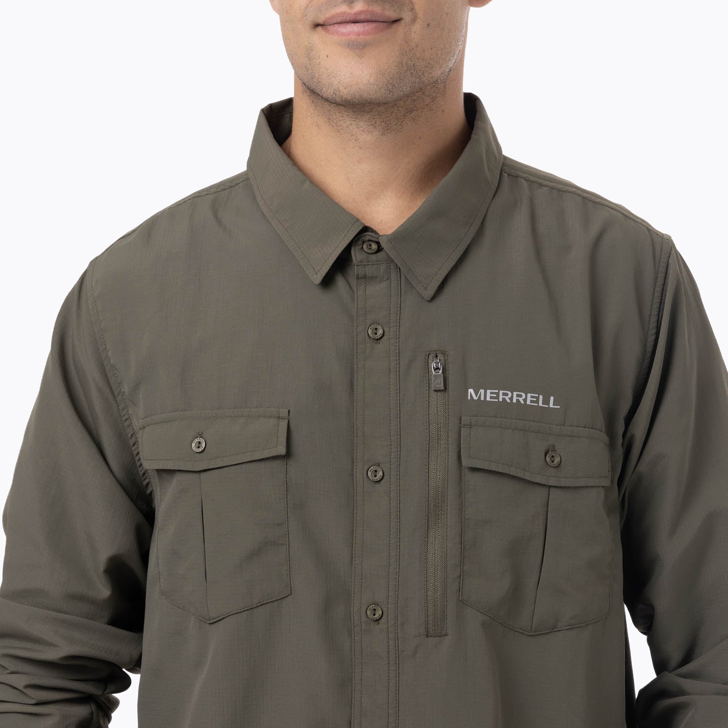 Camisa Manga Larga Hombre Kuskov Verde Merrell