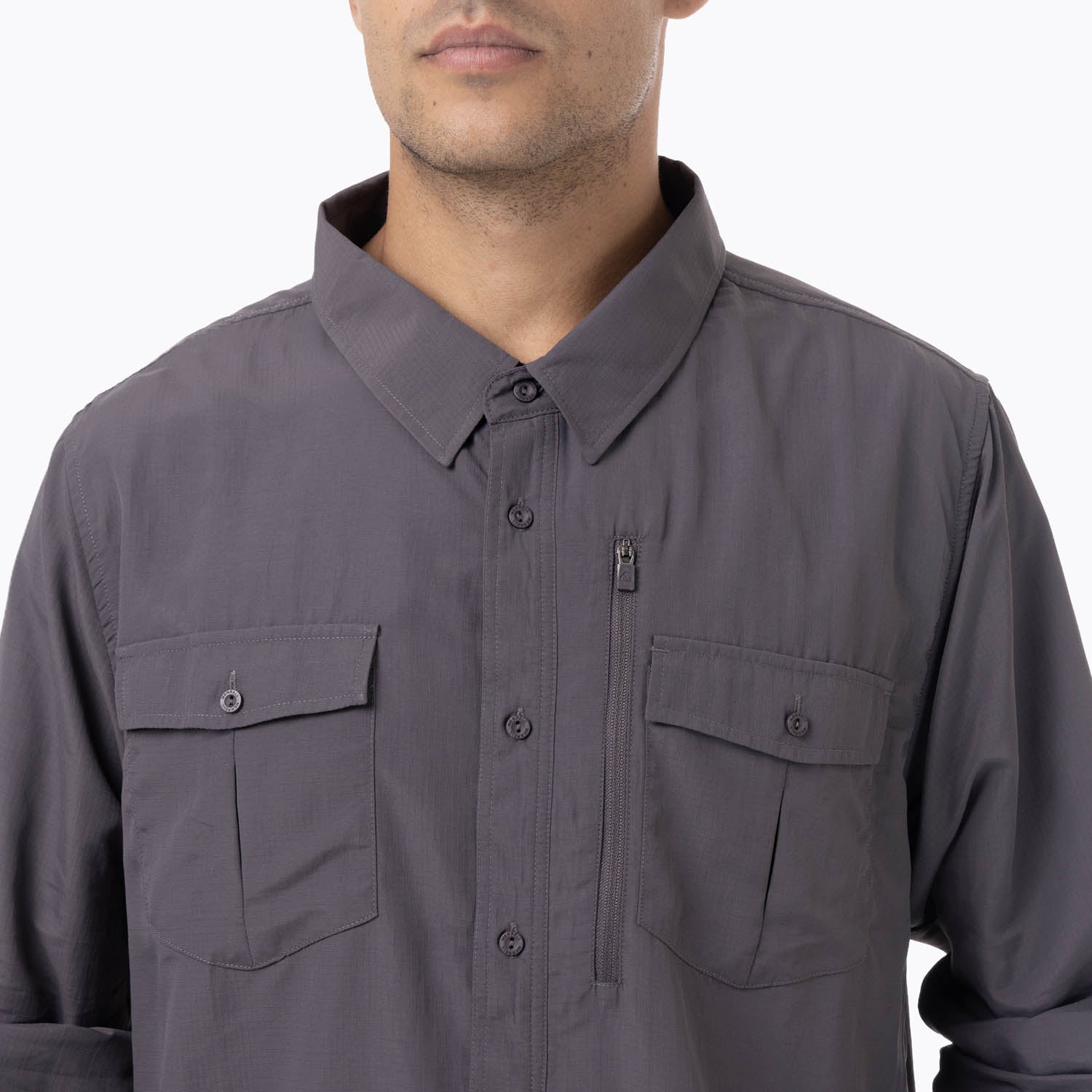 Camisa Manga Larga Hombre Kuskov Gris Merrell