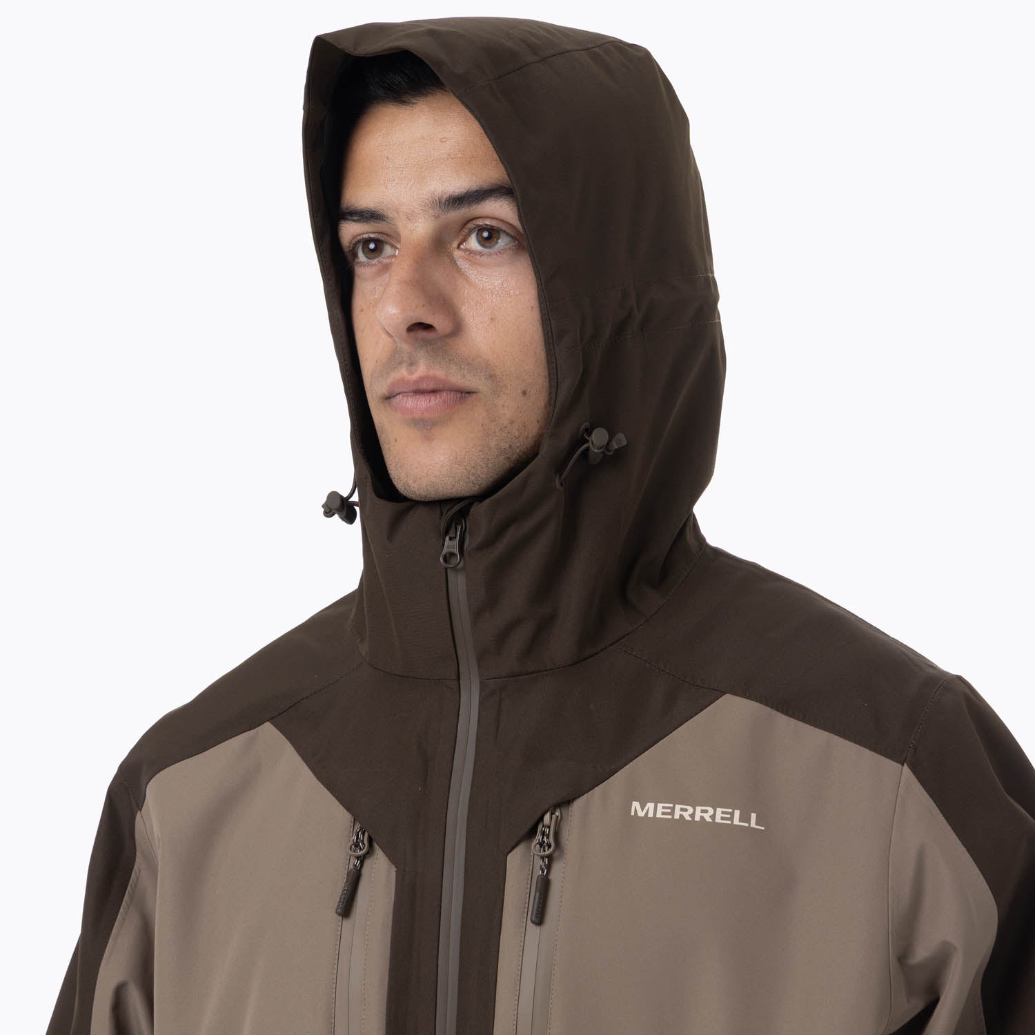 Impermeable Hombre Arkaon Hardshell Multicolor Café Merrell