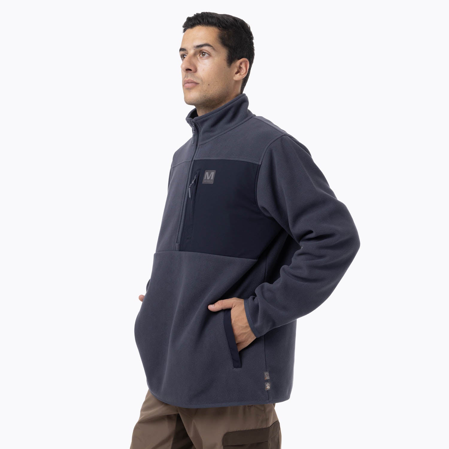 Polar Hombre Deches Snap Microfleece  Azul Merrell