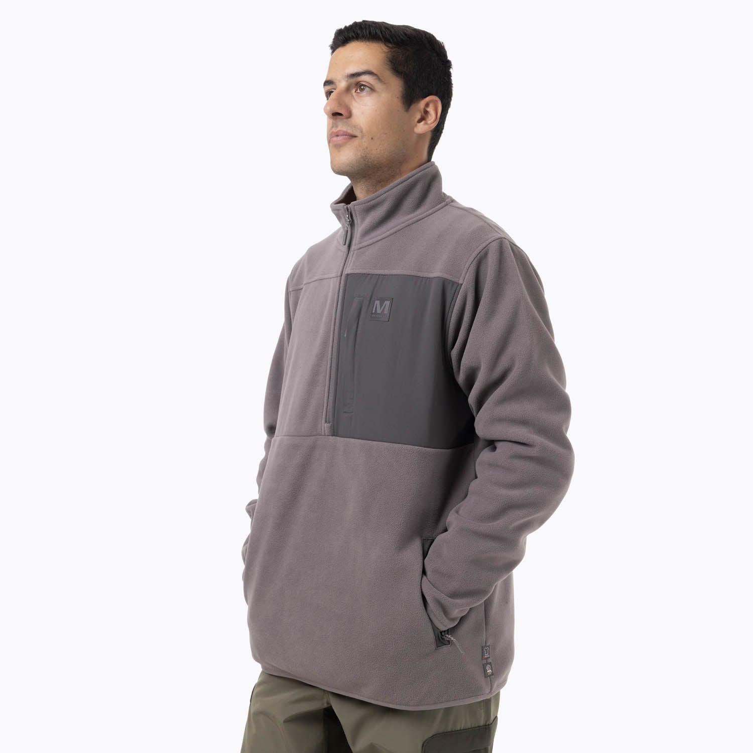 Polar Hombre Deches Snap Microfleece  Gris Oscuro Merrell