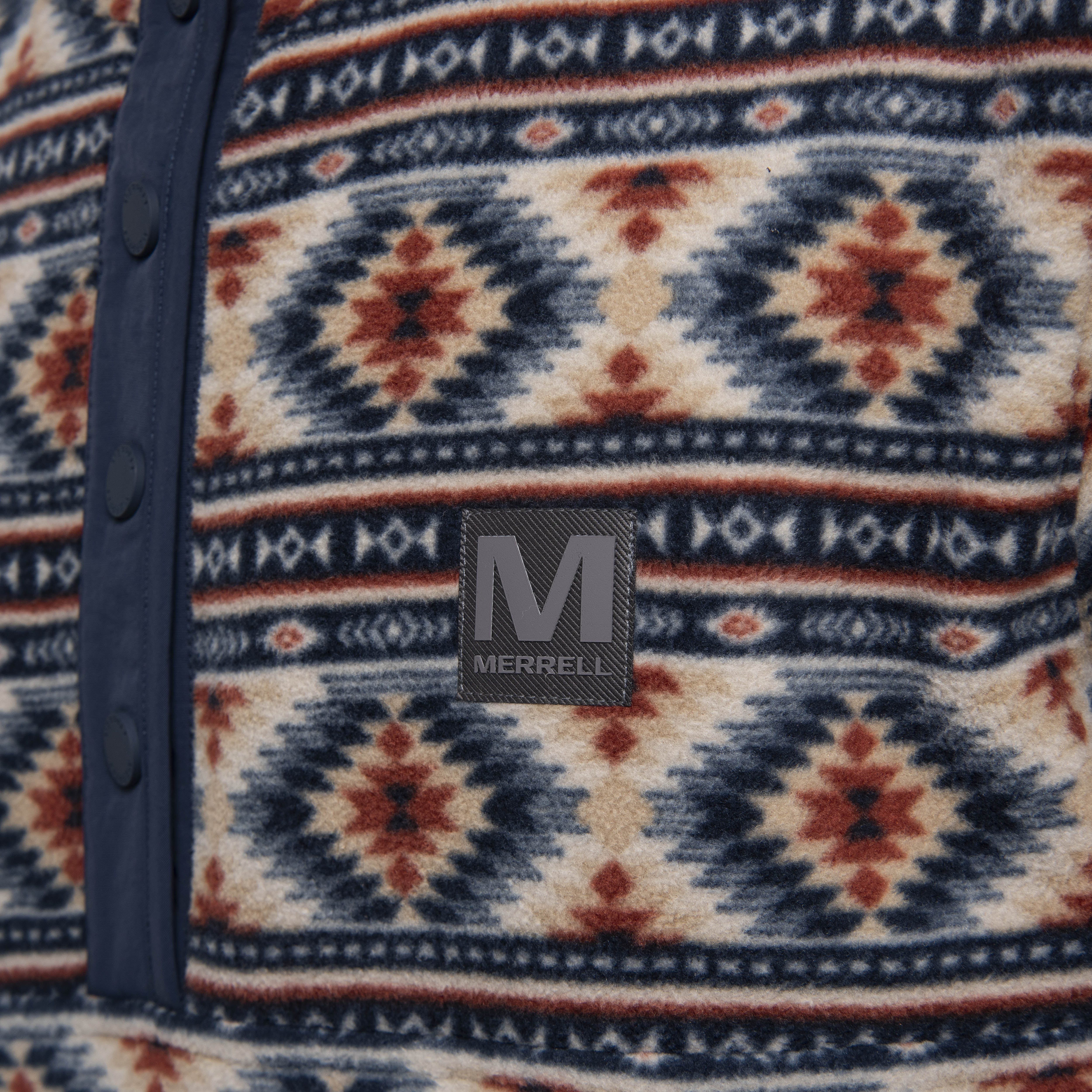 Polar Hombre Deches Full Print Snap Microfleece Multicolor Azul  Merrell