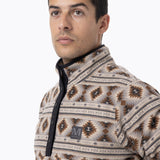 Polar Hombre Deches Full Print Snap Microfleece Multicolor Gris Merrell