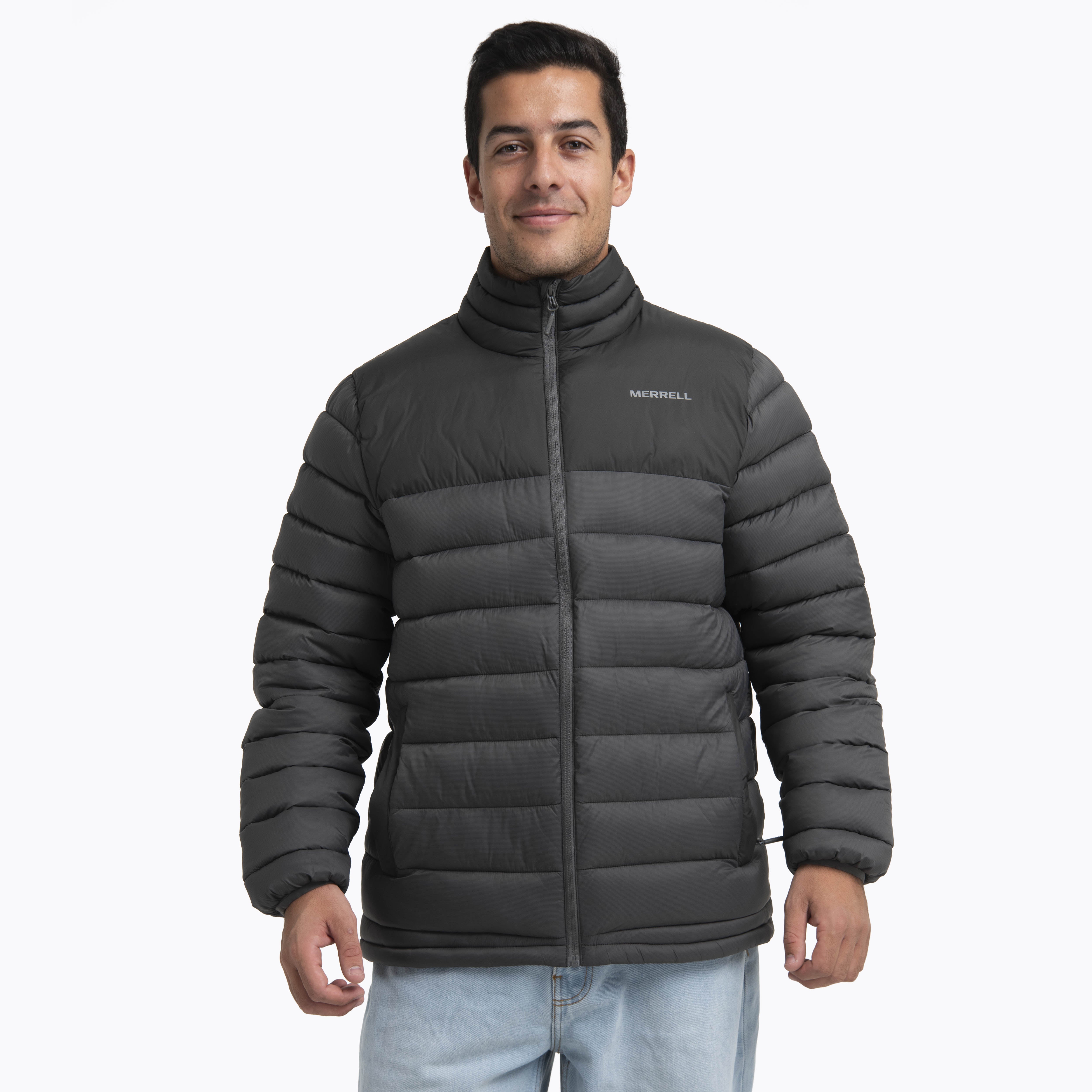 Parka Hombre Full Zipper Gris Oscuro Merrell