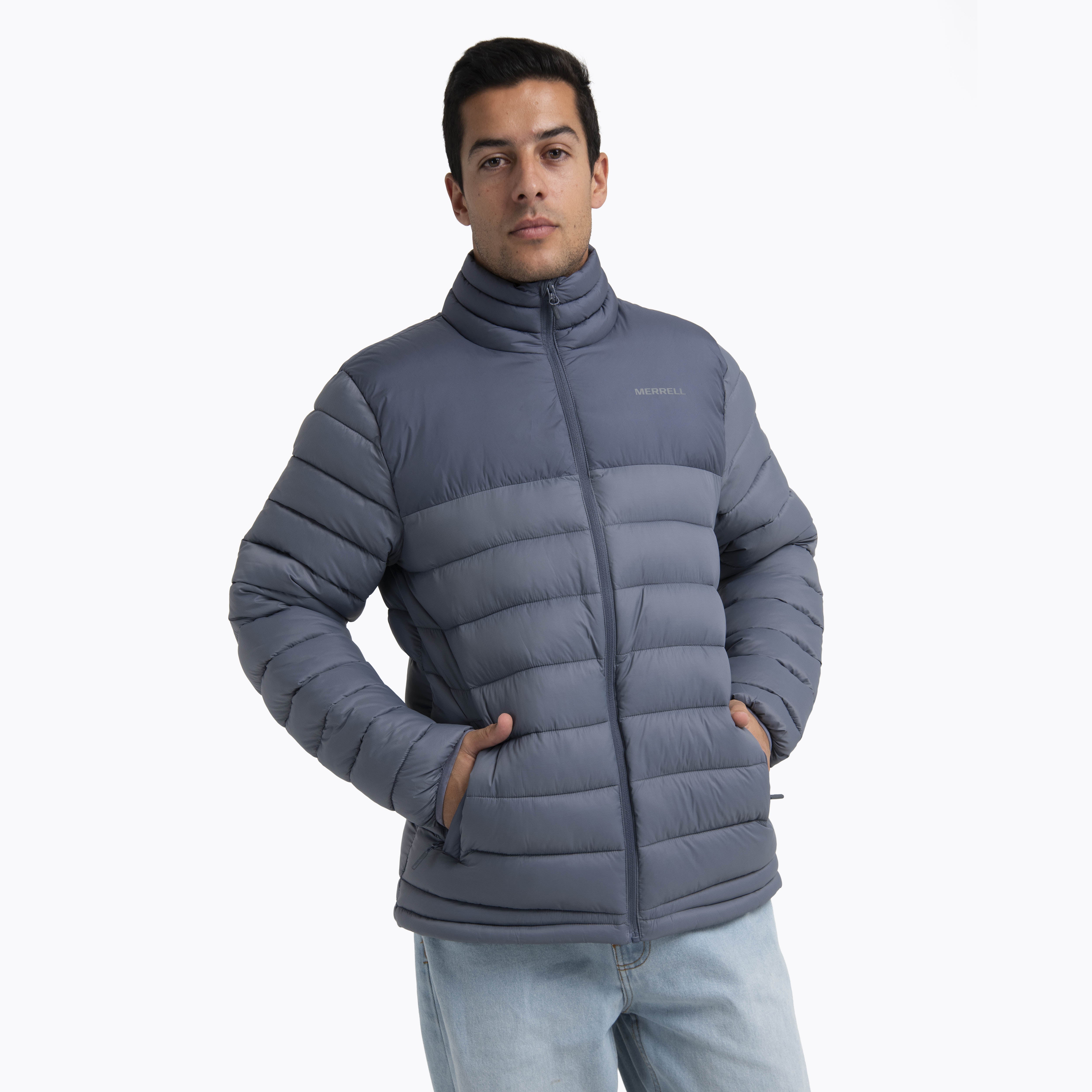 Parka Hombre Full Zipper Azul Merrell