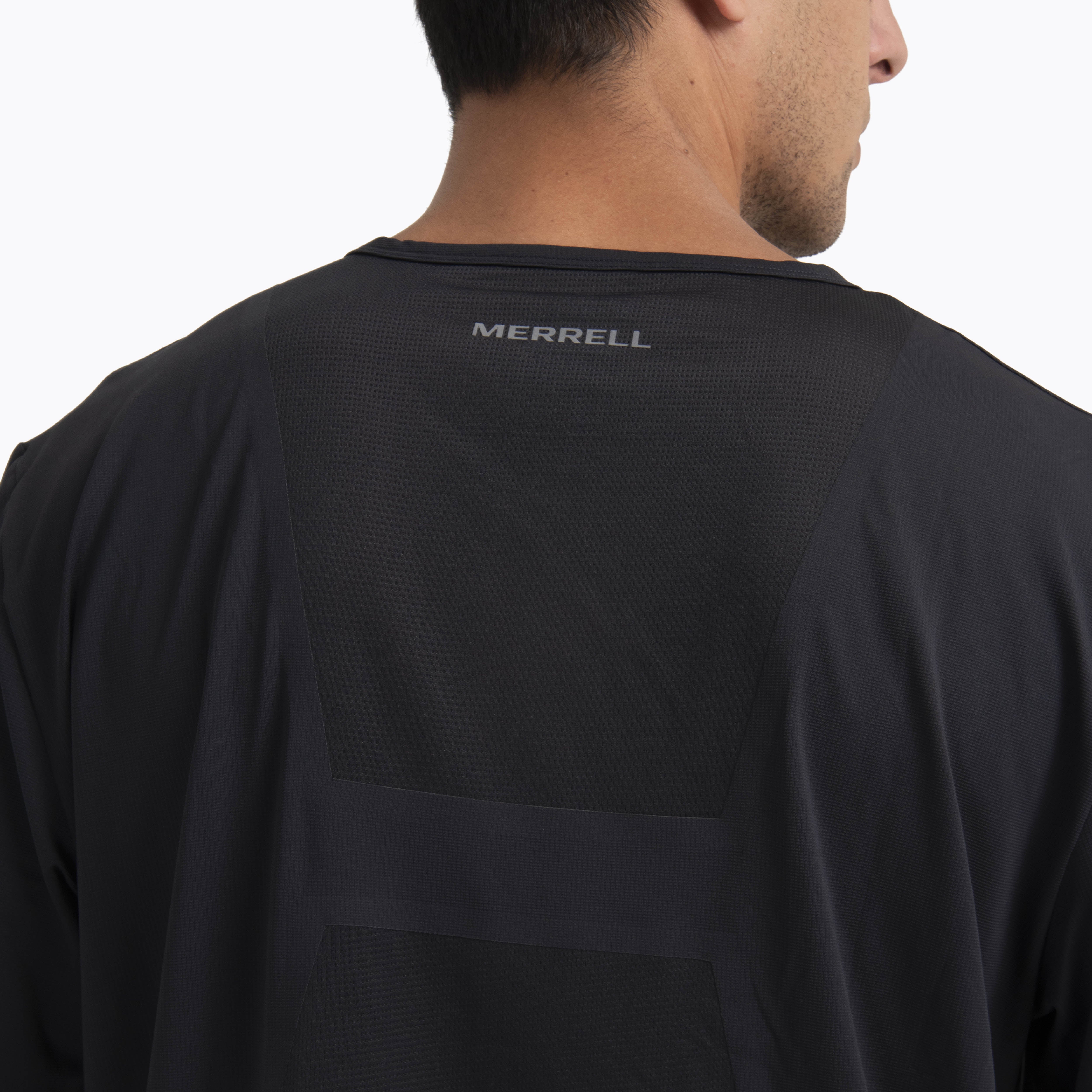 Polera Manga Corta Hombre Light Weight Trail Negro Merrell