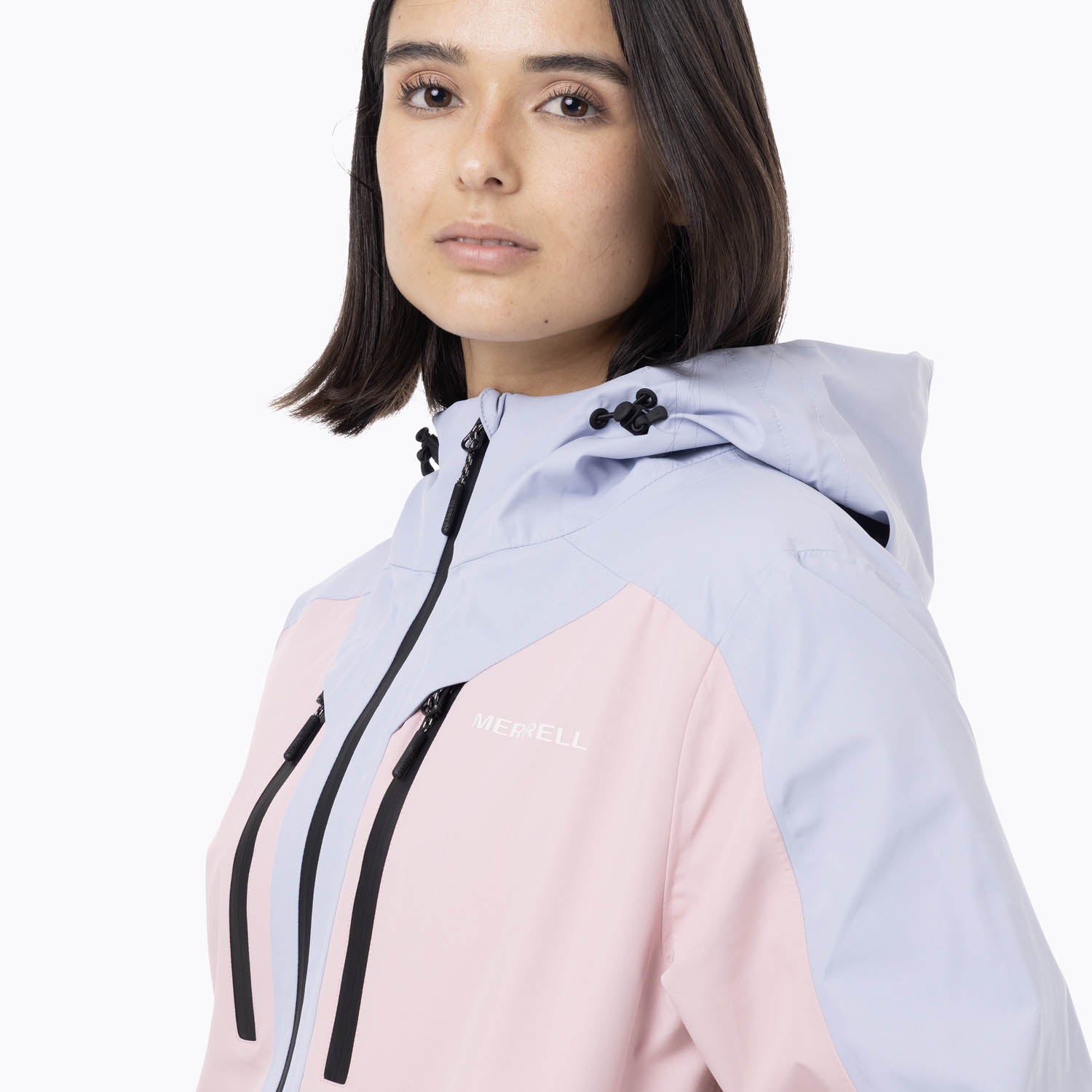 Impermeable Mujer Full Zipper Hardshell Multicolor Celeste Merrell
