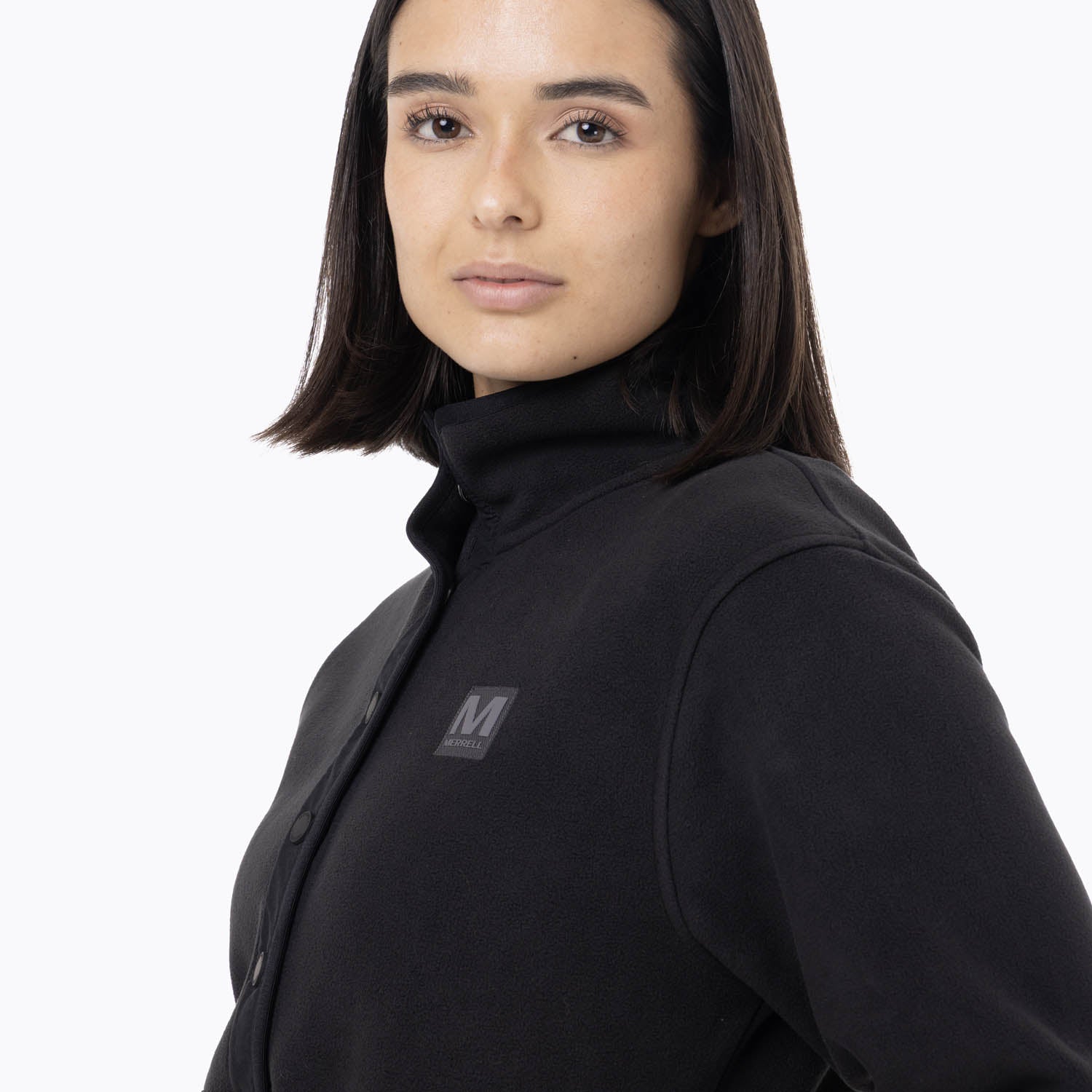 Polar Mujer Deches Snap Microfleece  Negro Merrell