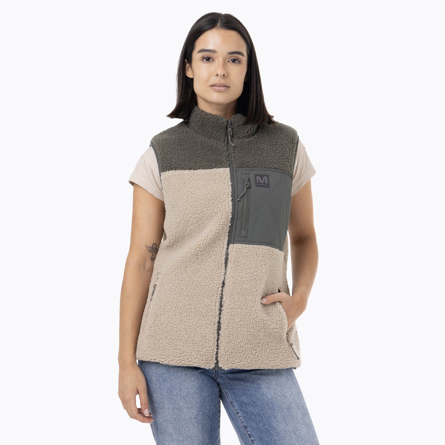 Polar Sin Mangas Mujer Sherpa Reversible Verde Merrell