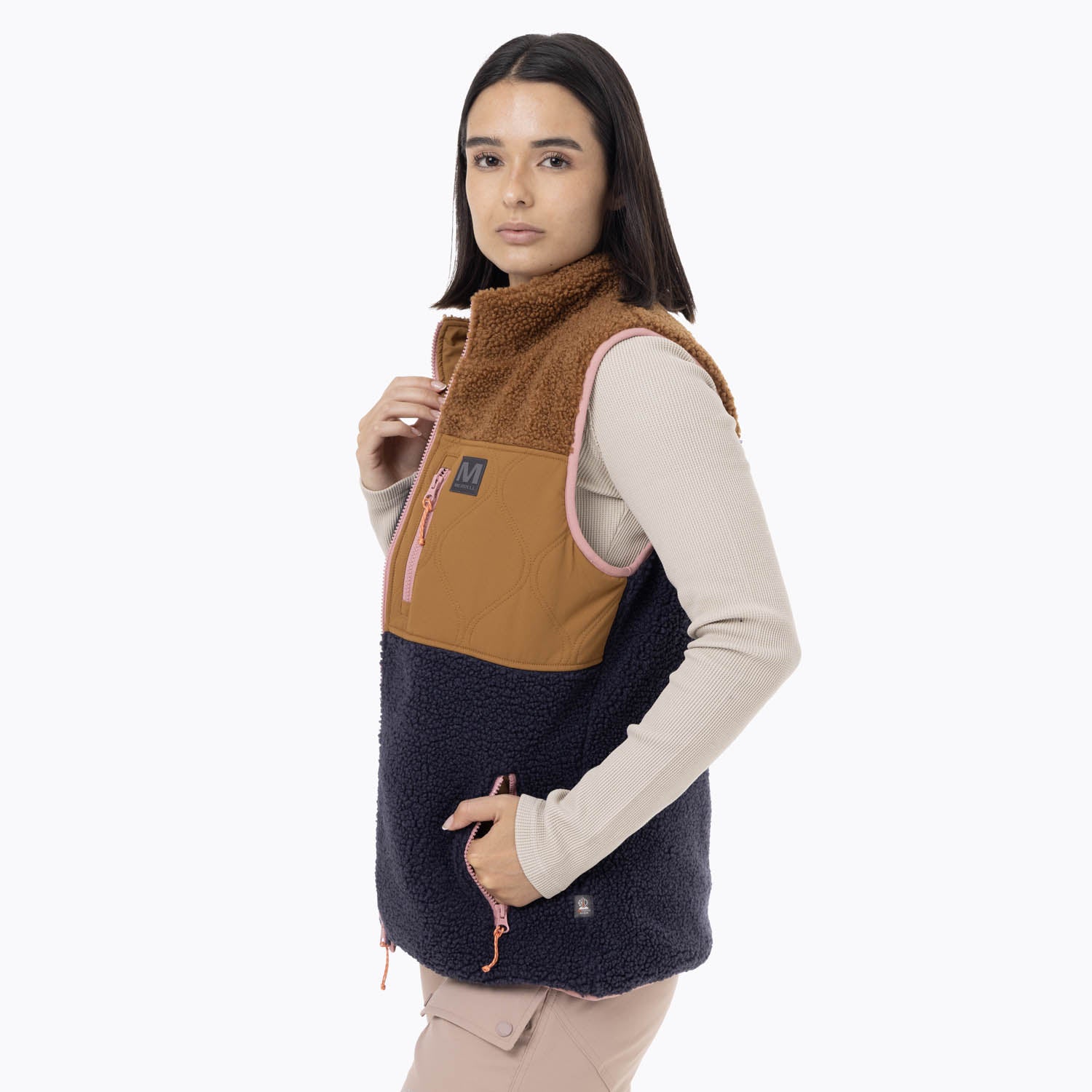 Polar Sin Mangas Mujer Sherpa Reversible Azul Merrell