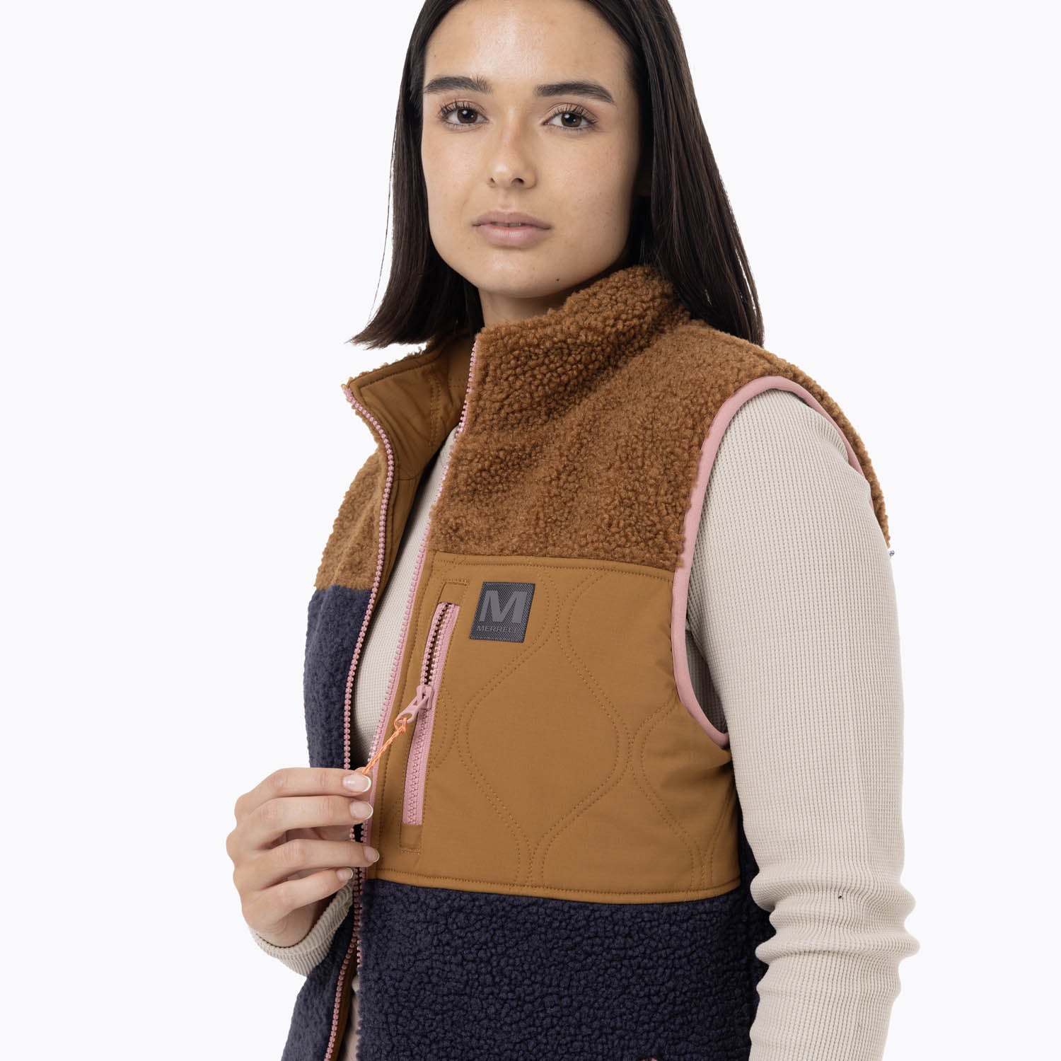 Polar Sin Mangas Mujer Sherpa Reversible Azul Merrell