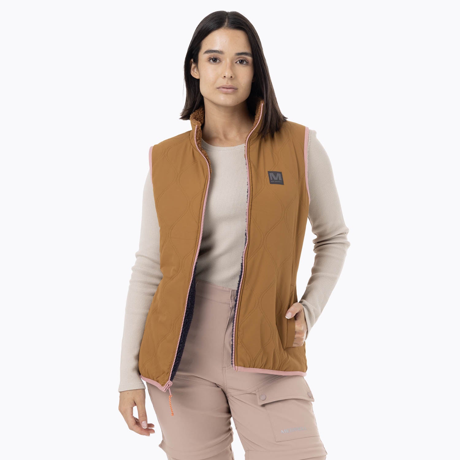 Polar Sin Mangas Mujer Sherpa Reversible Azul Merrell