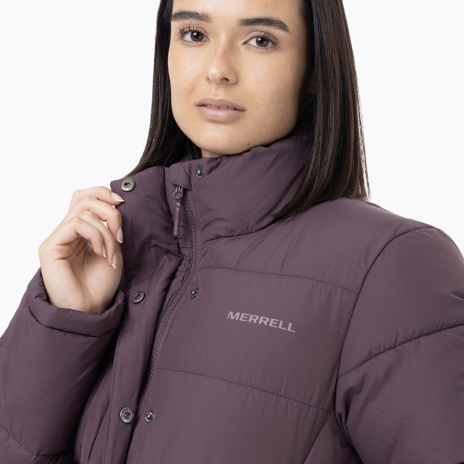 Parka Mujer Puffa Morado Merrell