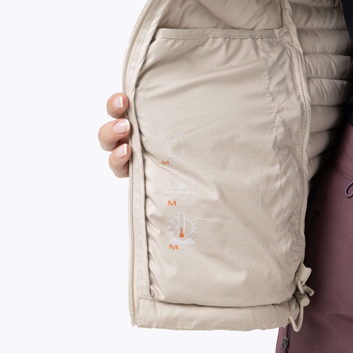 Parka Mujer Full Zipper Beige Merrell