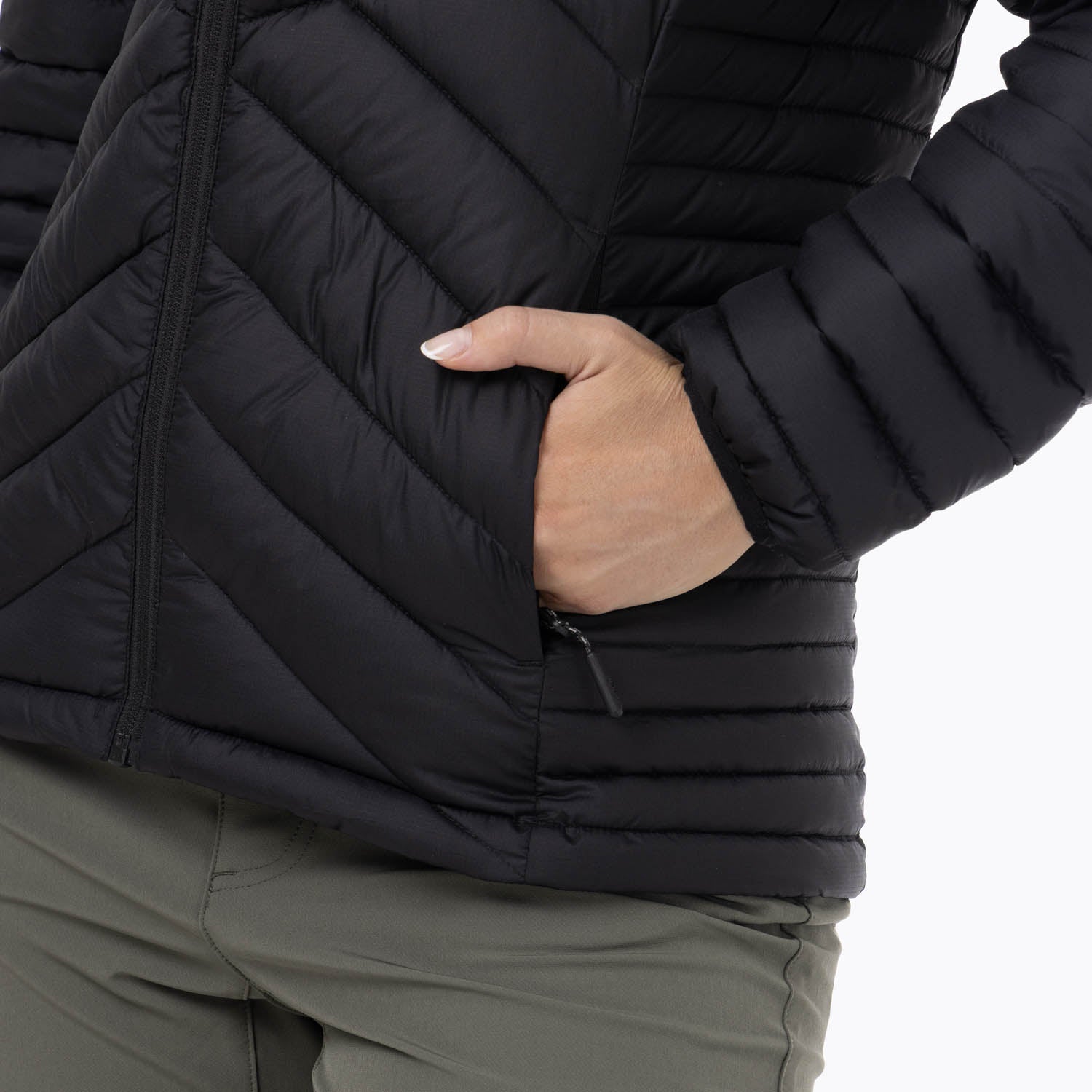 Parka Mujer Full Zipper Negro Merrell