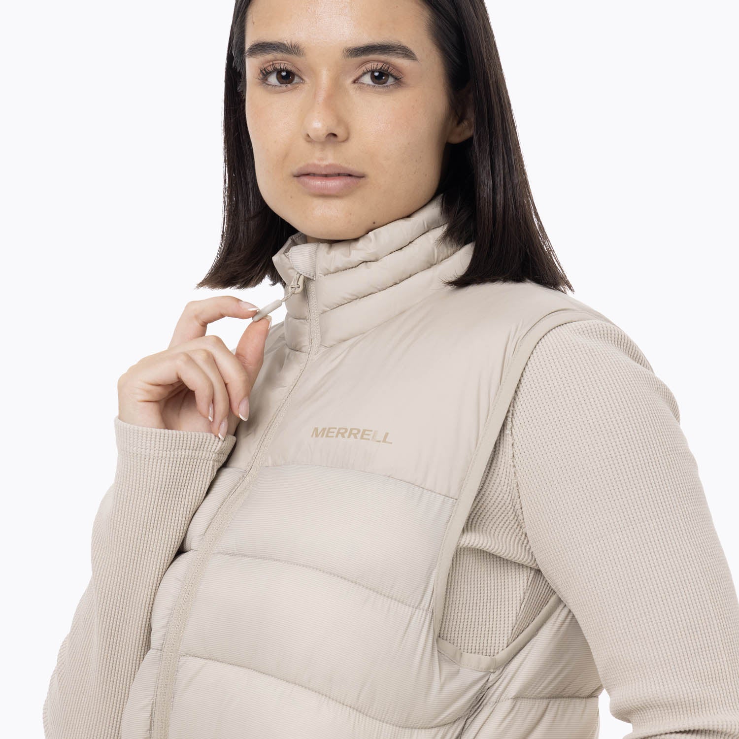 Parka Sin Mangas Mujer Hazeis Beige Merrell