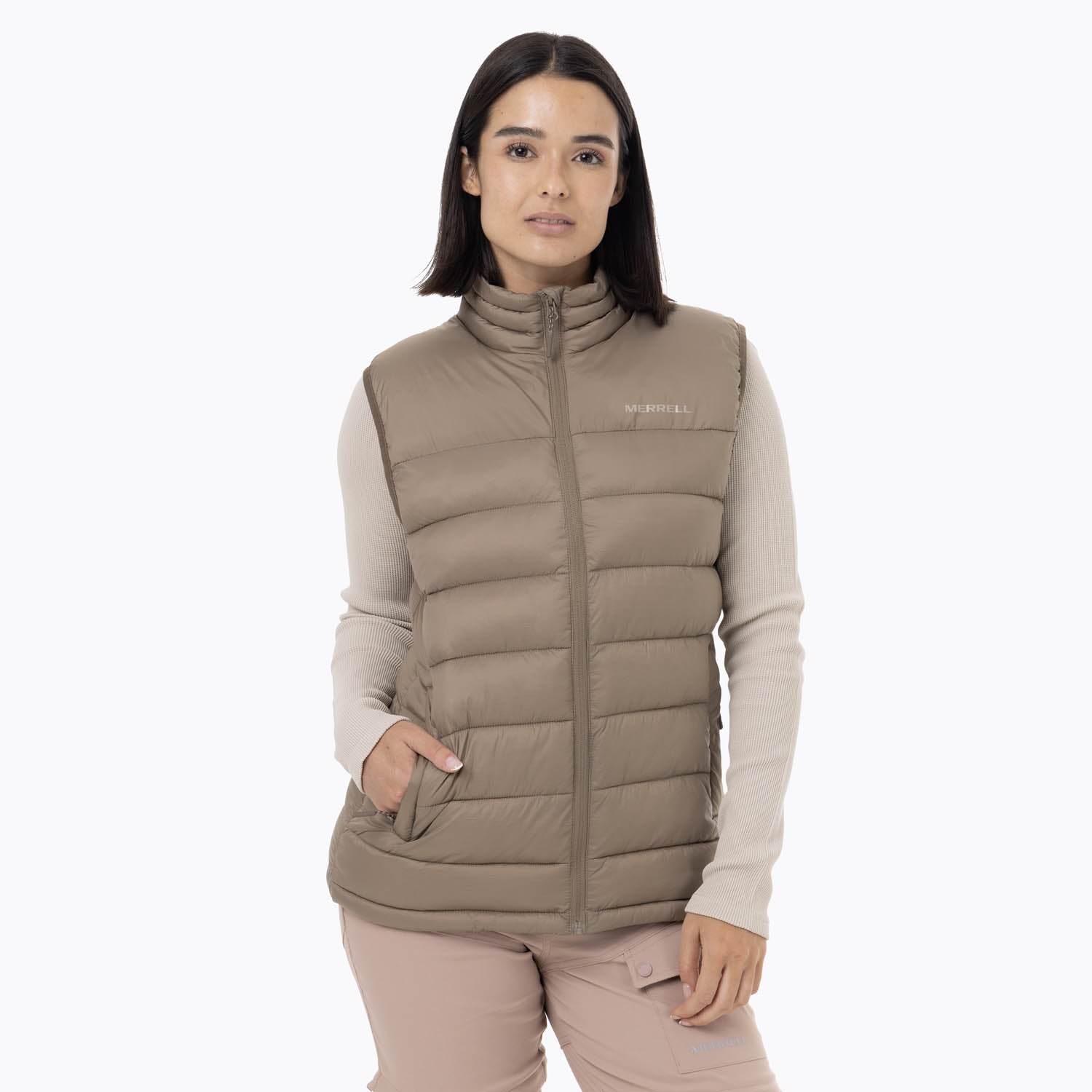 Parka Sin Mangas Mujer Hazeis Café Merrell
