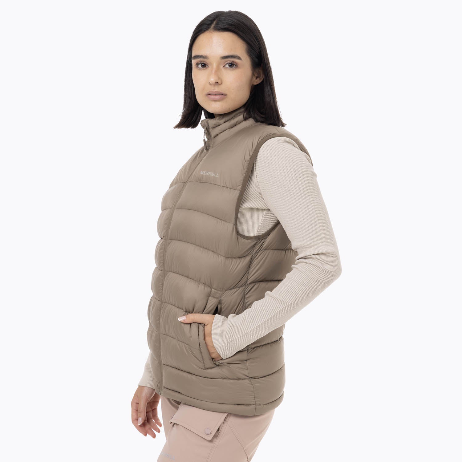 Parka Sin Mangas Mujer Hazeis Café Merrell
