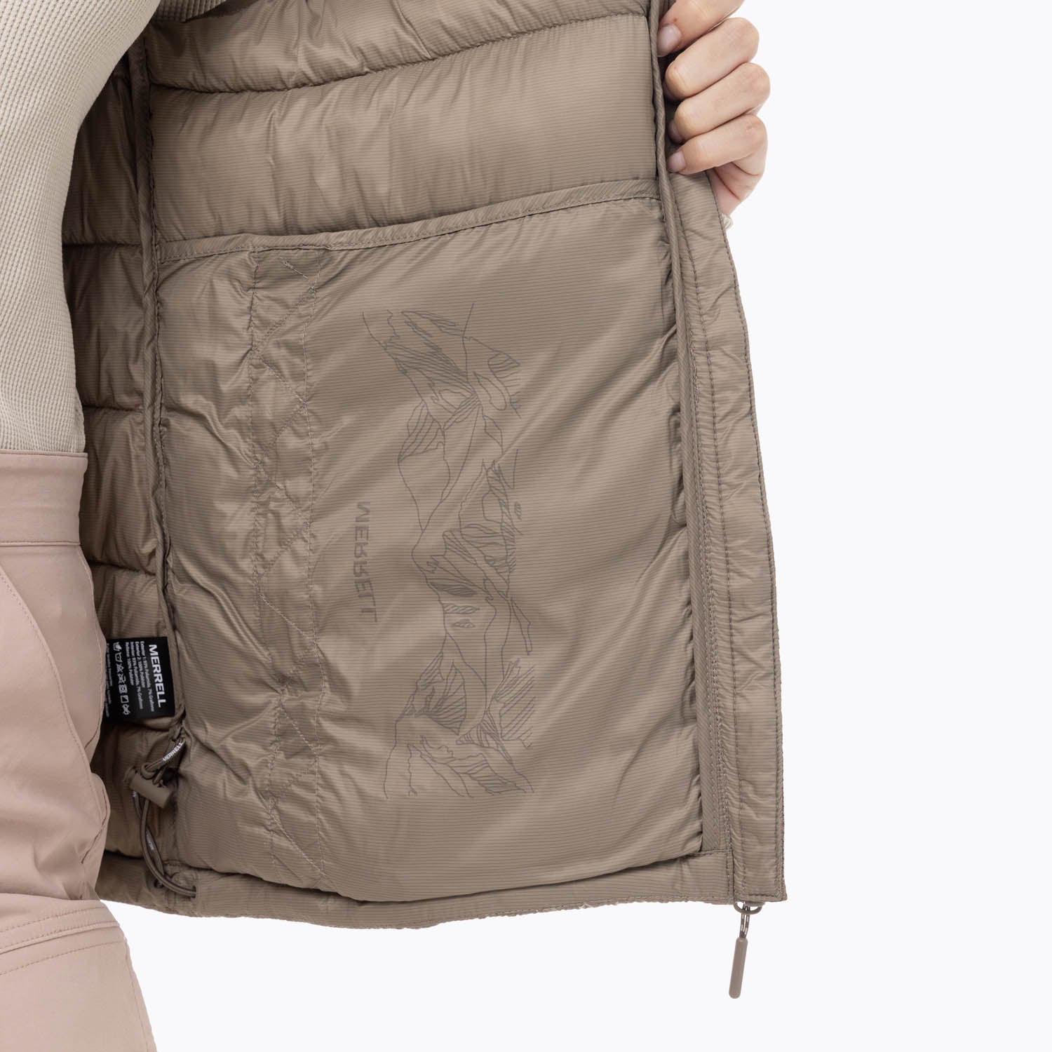 Parka Sin Mangas Mujer Hazeis Café Merrell
