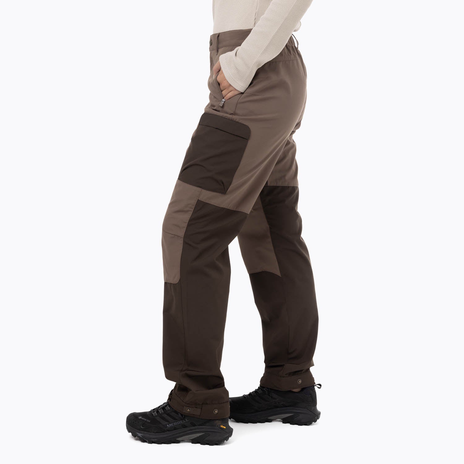 Pantalon Mujer Technical With Pre-Shaped Knees Café Merrell