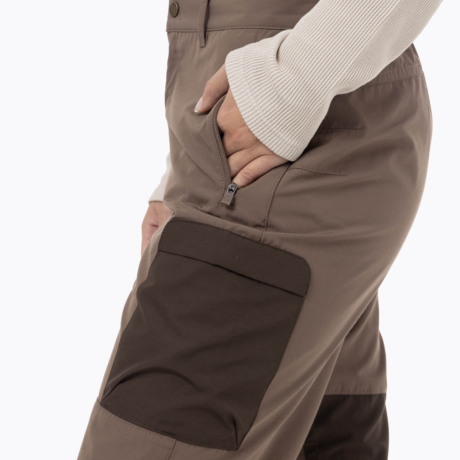 Pantalon Mujer Technical With Pre-Shaped Knees Café Merrell