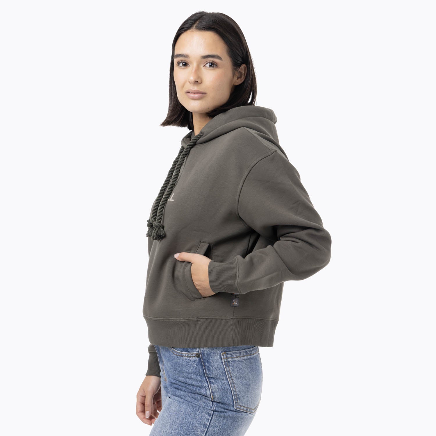 Poleron Mujer Logo Hoodie Verde Merrell