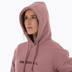 Poleron Mujer Logo Hoodie Rosado Merrell