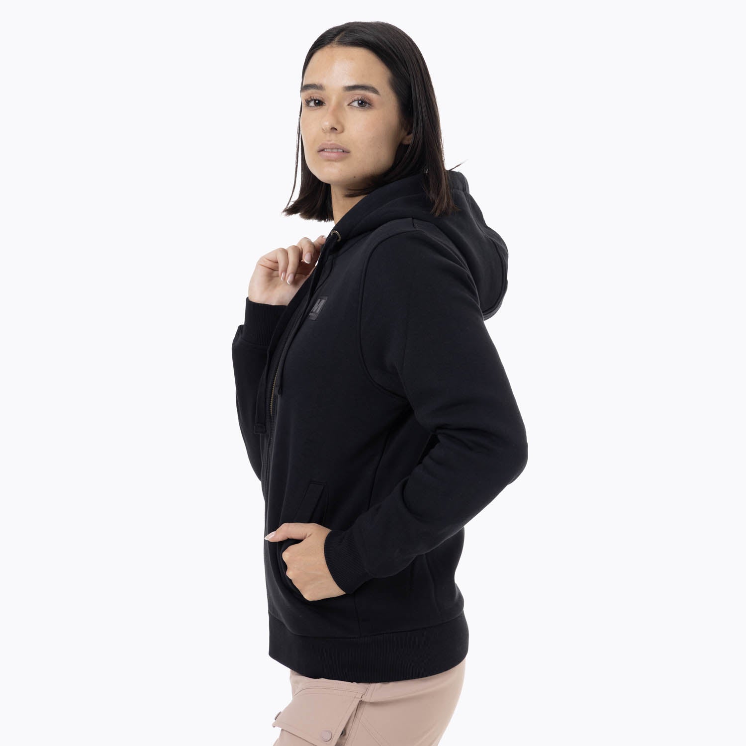 Poleron Mujer Fz Hoodie Negro Merrell