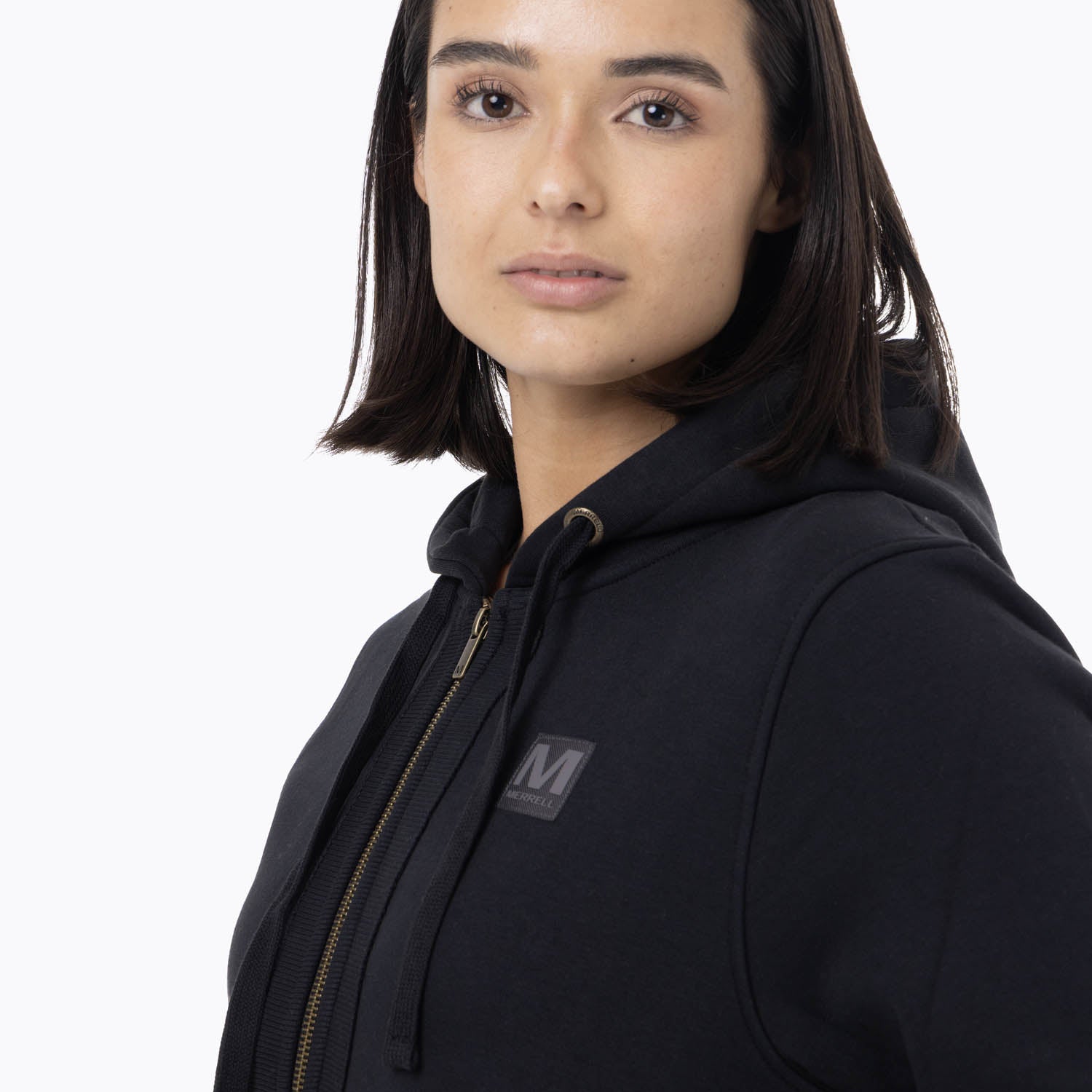Poleron Mujer Fz Hoodie Negro Merrell