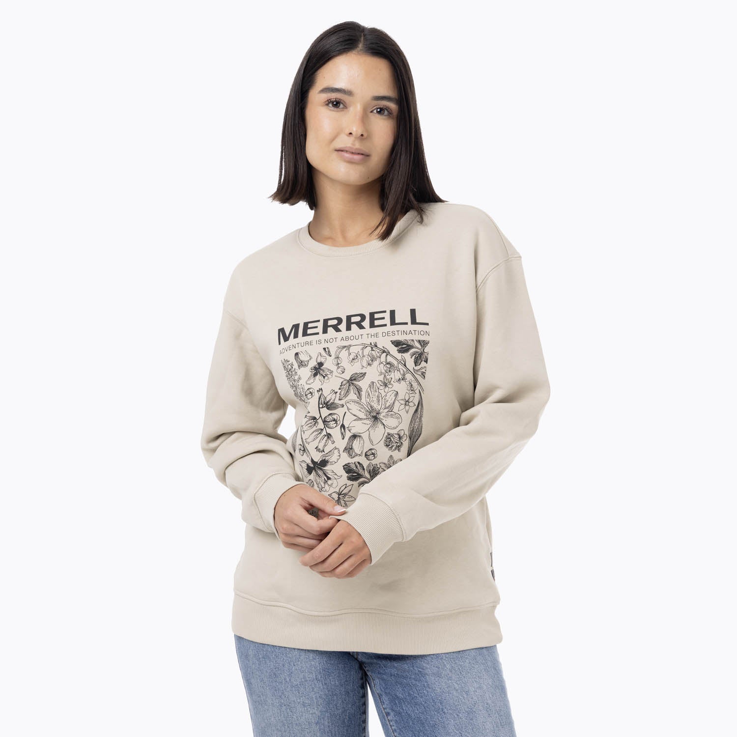 Poleron Mujer Cotton Bloom Beige Merrell