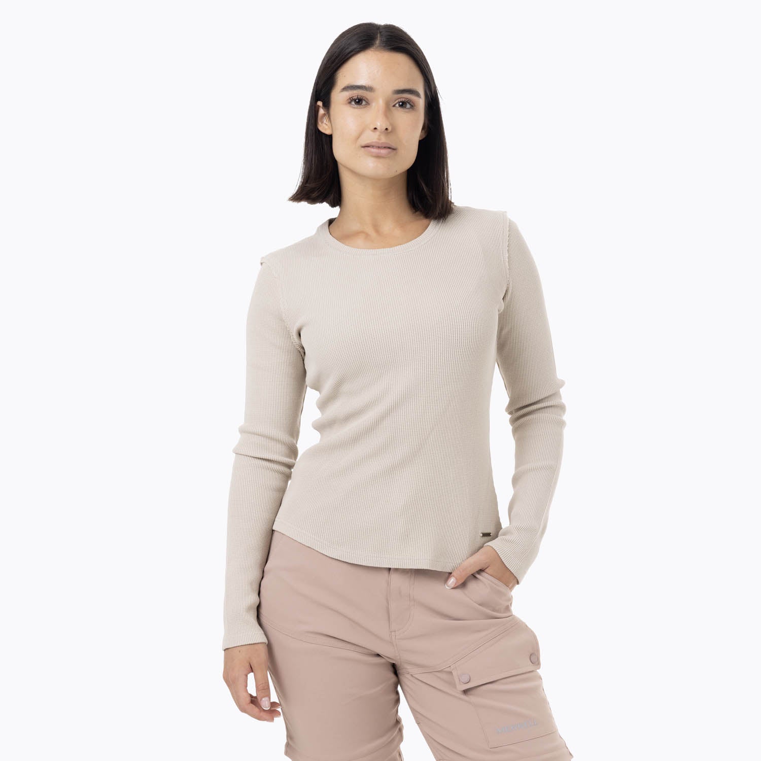Polera Manga Larga Mujer Oslo Beige Merrell