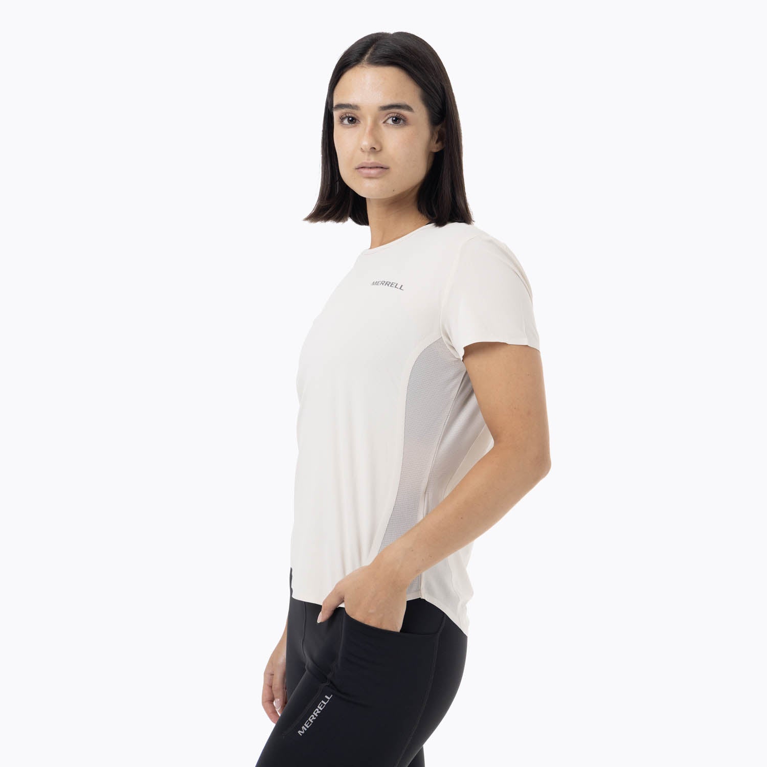 Polera Manga Corta Mujer Light Weight Trail Crema Merrell