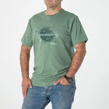Polera Manga Corta Hombre Fireflies Bike & Lines Verde Merrell