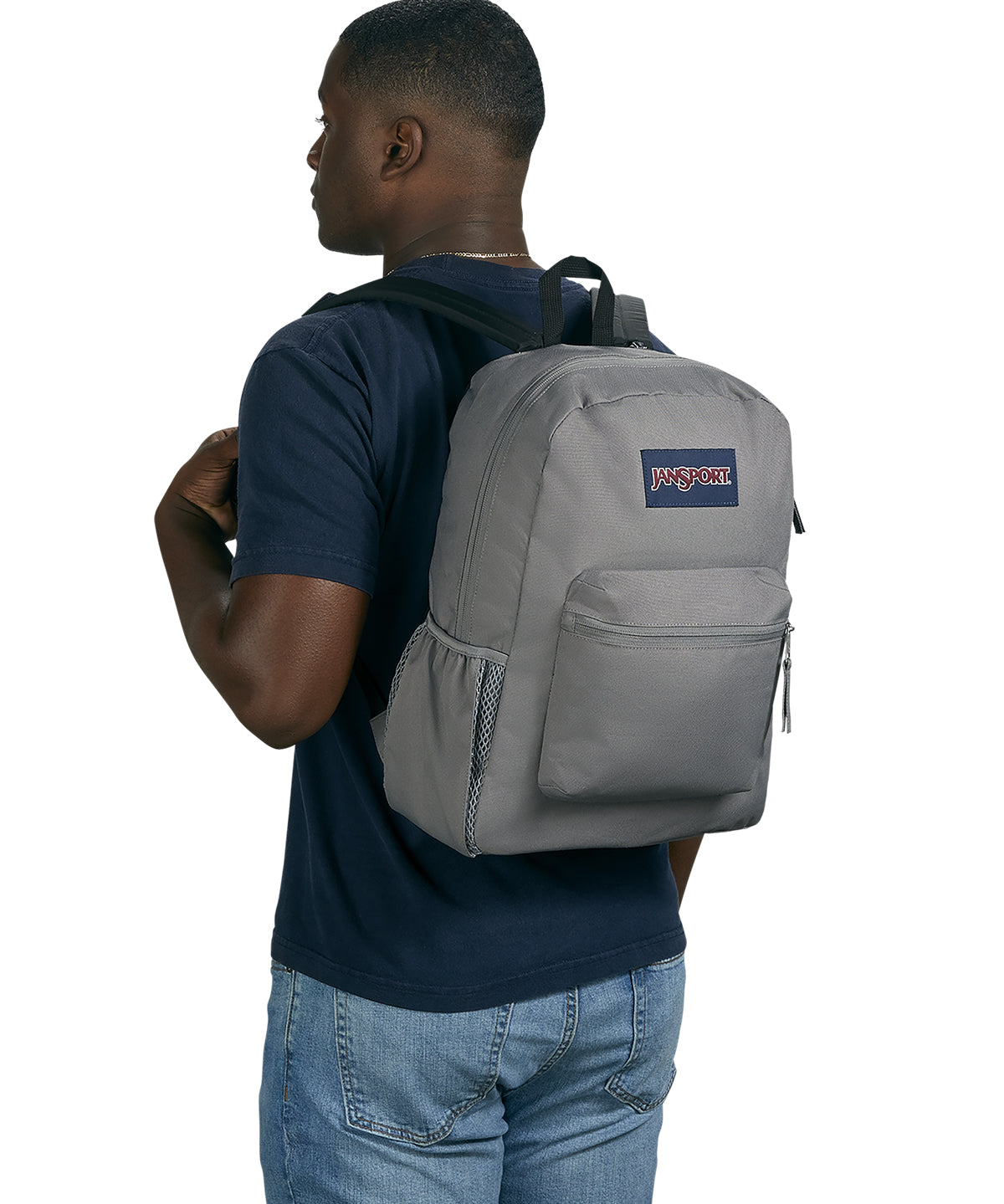 MOCHILA JANSPORT CROSS TOWN GRIS