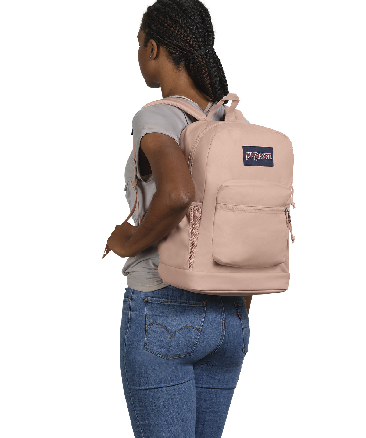 MOCHILA JANSPORT CROSS TOWN PLUS ROSADO