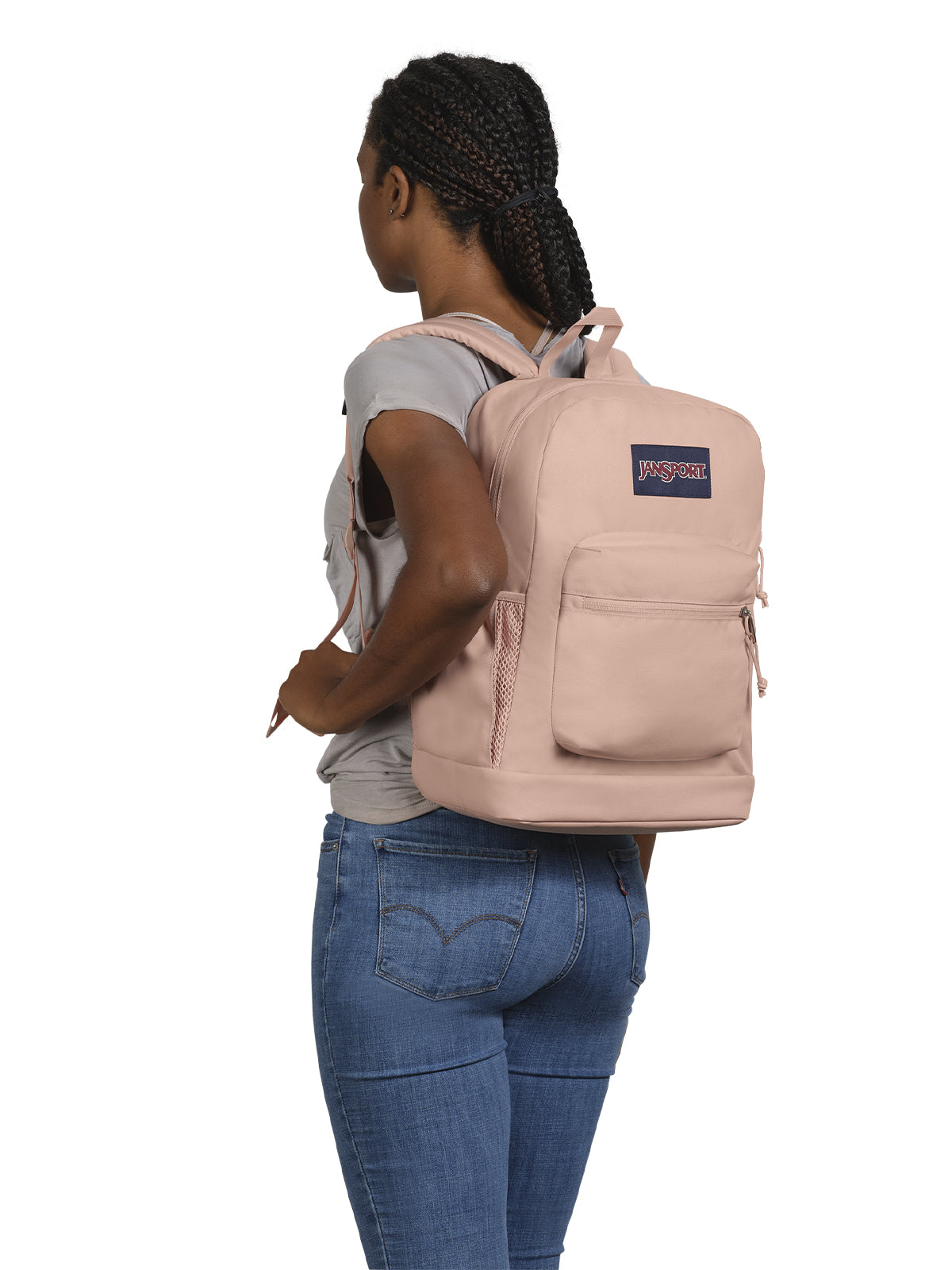 MOCHILA JANSPORT CROSS TOWN PLUS ROSADO