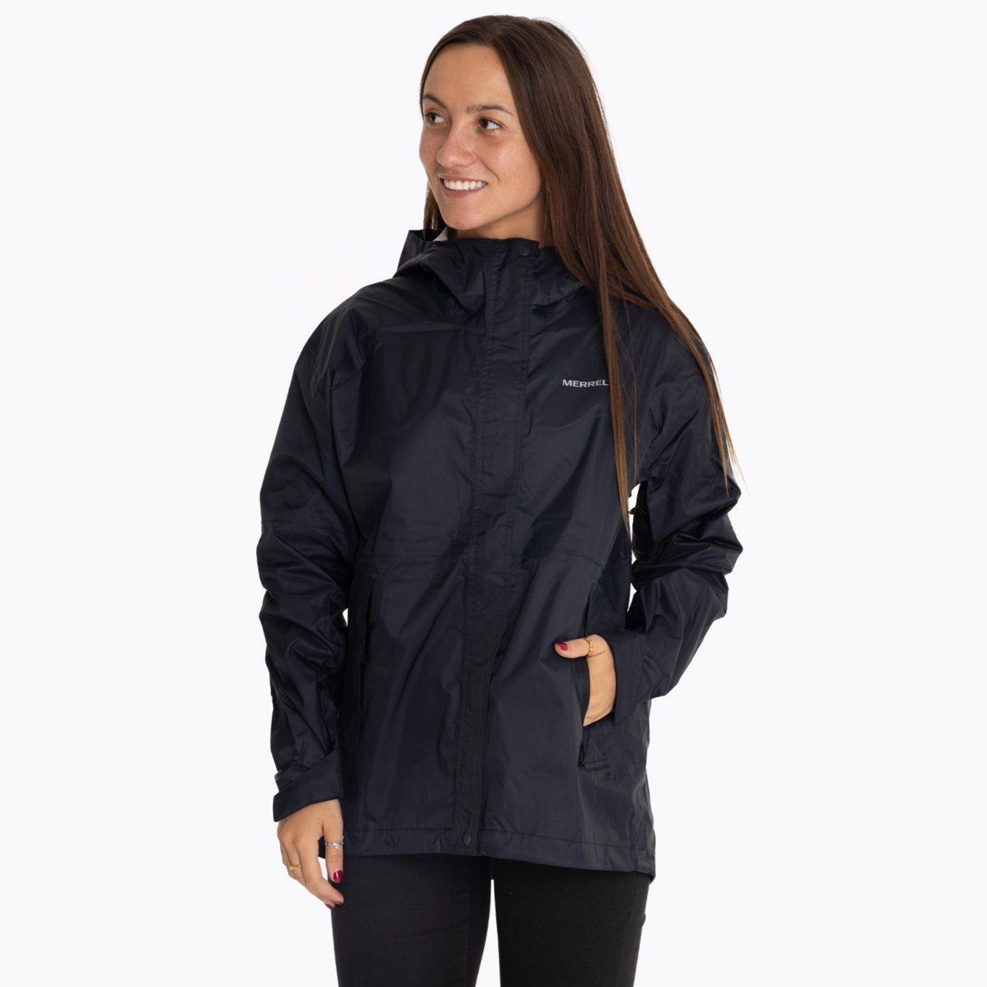 Impermeable Mujer Fallon Rain Shell Negro Merrell