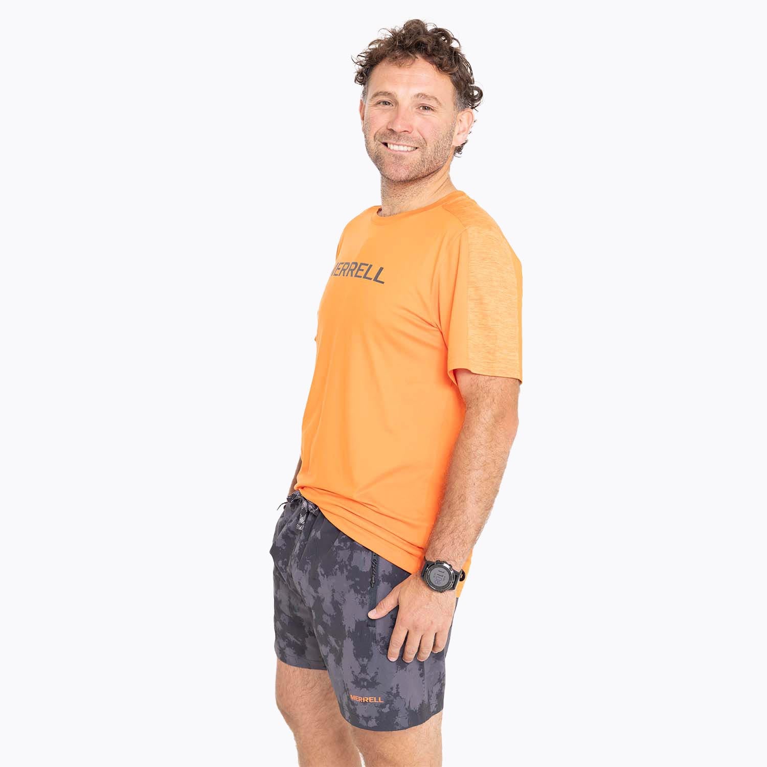 Short Hombre Trail Running Edición Skyfire Gris Merrell