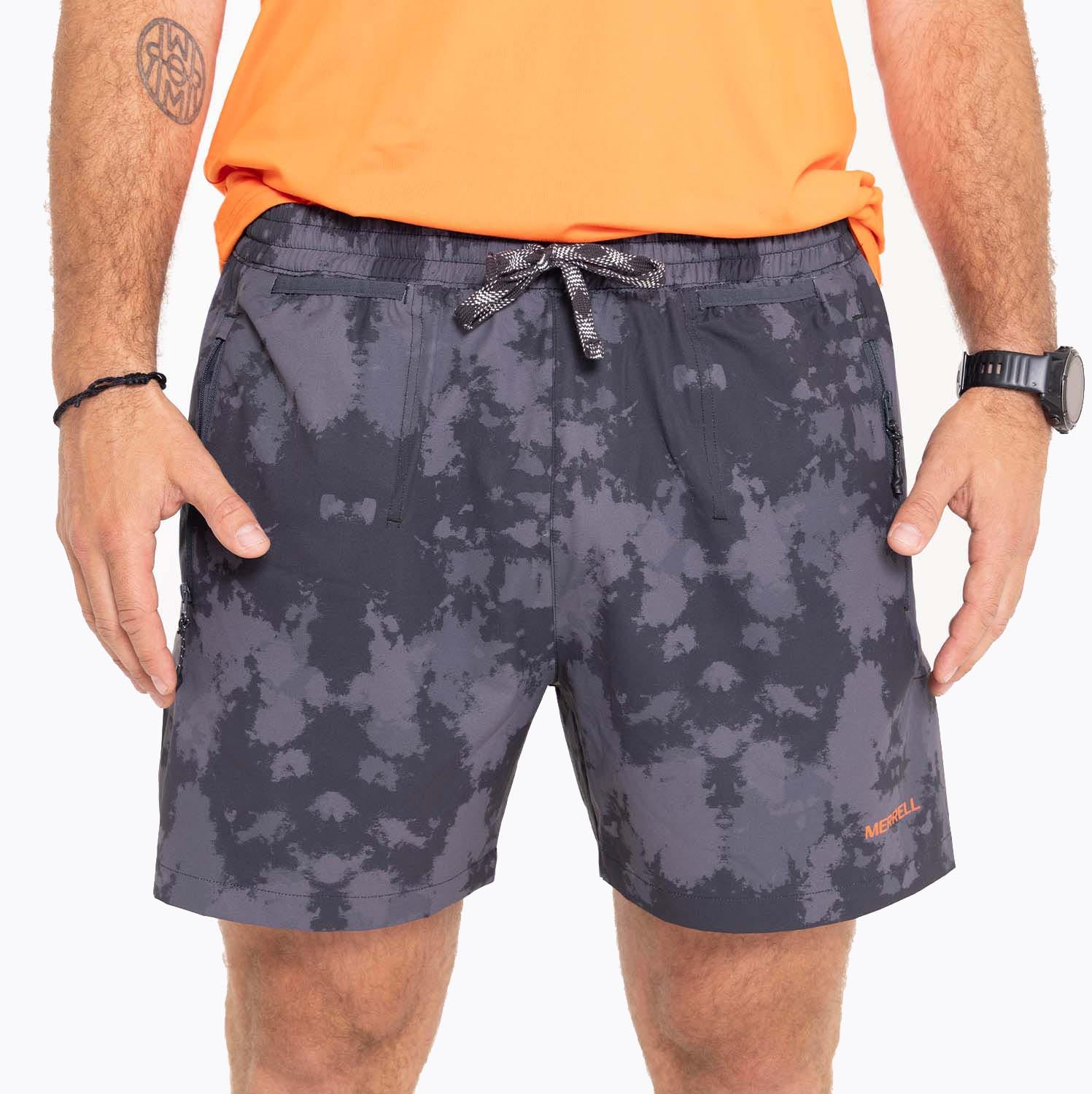 Short Hombre Trail Running Edición Skyfire Gris Merrell