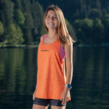 Polera Mujer Trail Running Edición Skyfire Naranjo Merrell