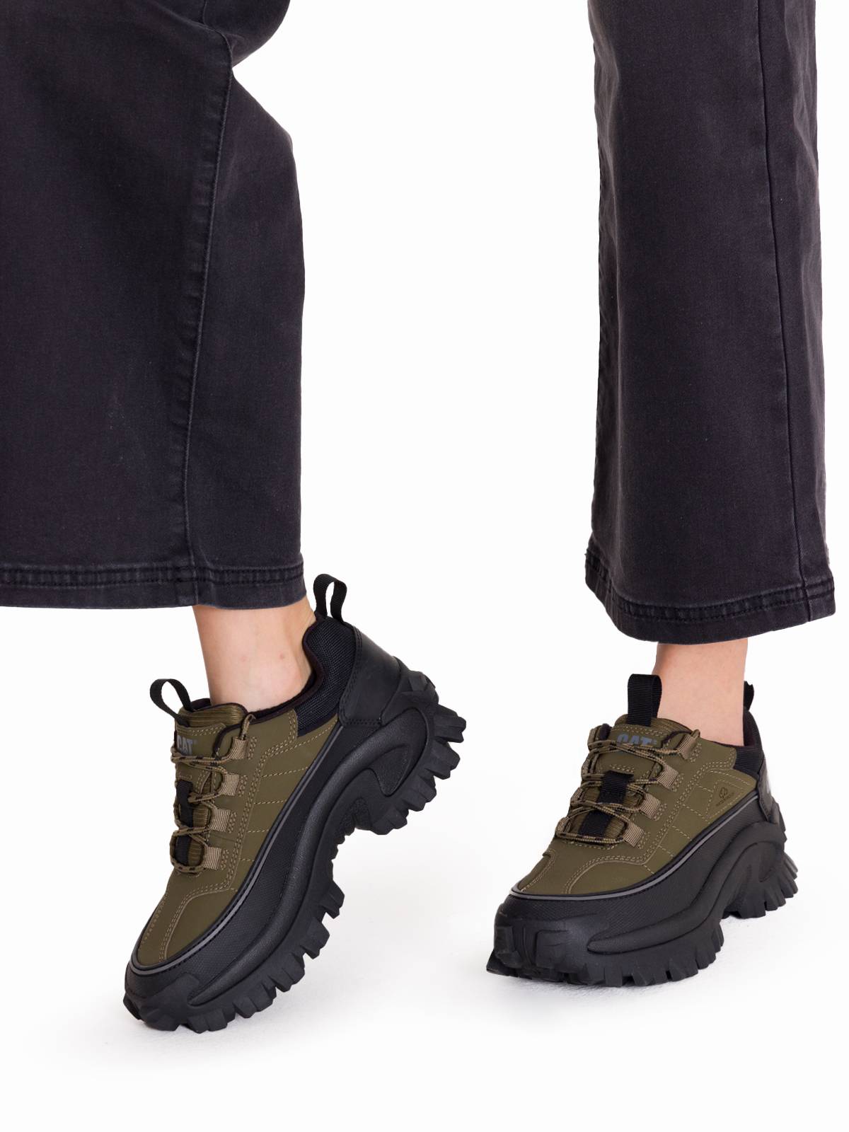 Zapatilla Casual Mujer Intruder Galosh 2.0 Lo Waterproof Verde Oliva Cat