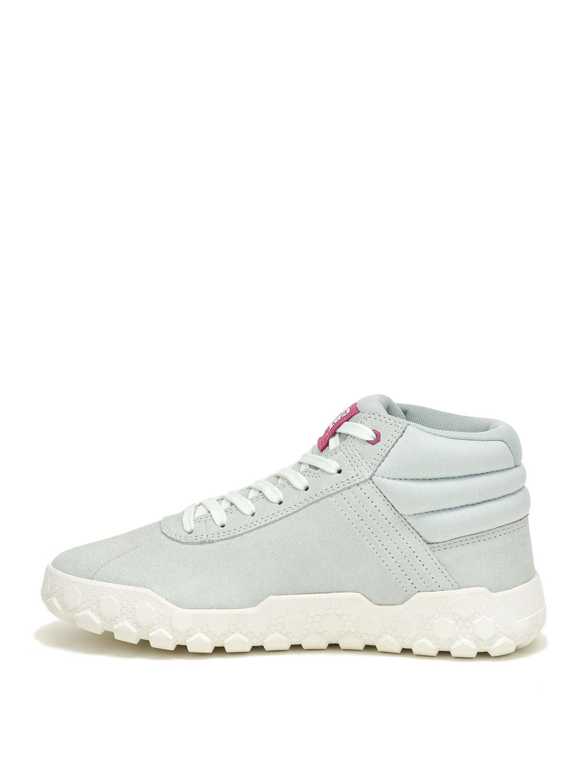 Zapatilla Con Caña Gamuza Mujer Hex + Mid Gris Claro Cat