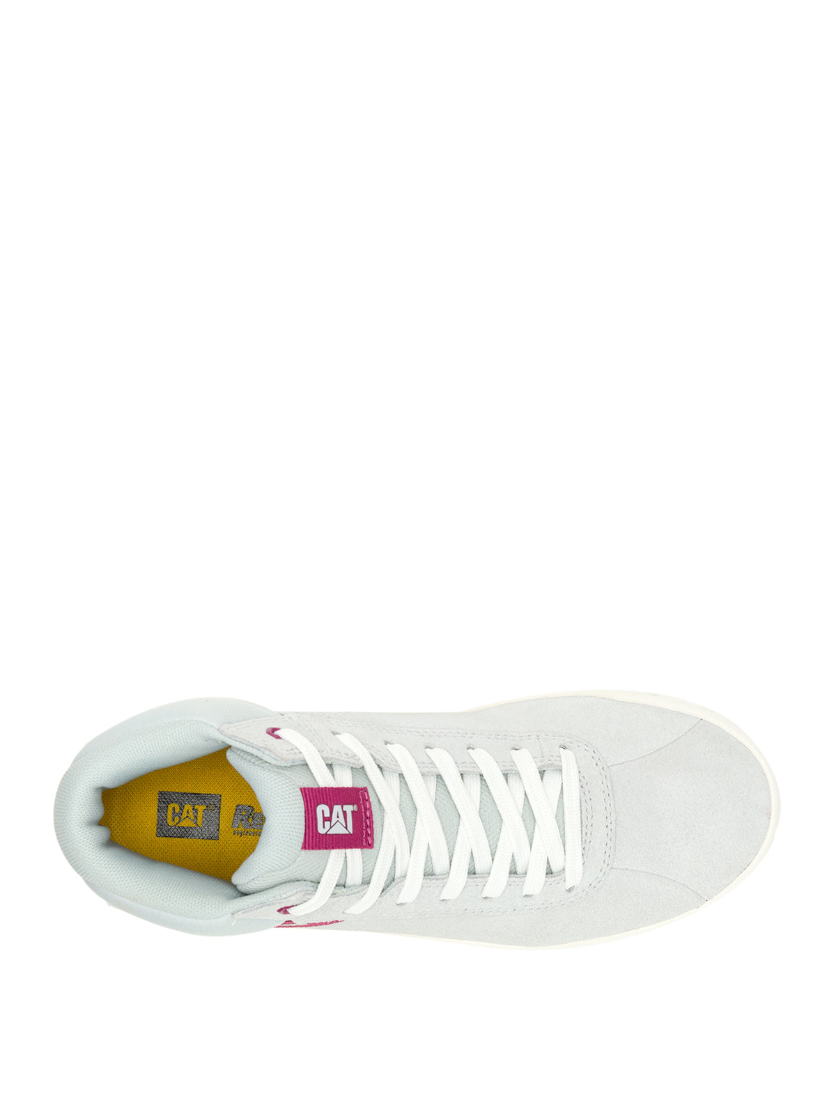Zapatilla Con Caña Gamuza Mujer Hex + Mid Gris Claro Cat