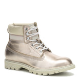 Botín Cuero Mujer Colorado Womens Metalizado Cat