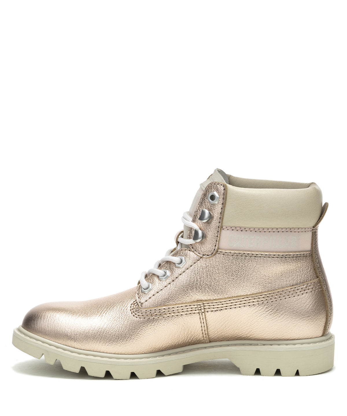 Botín Cuero Mujer Colorado Womens Metalizado Cat