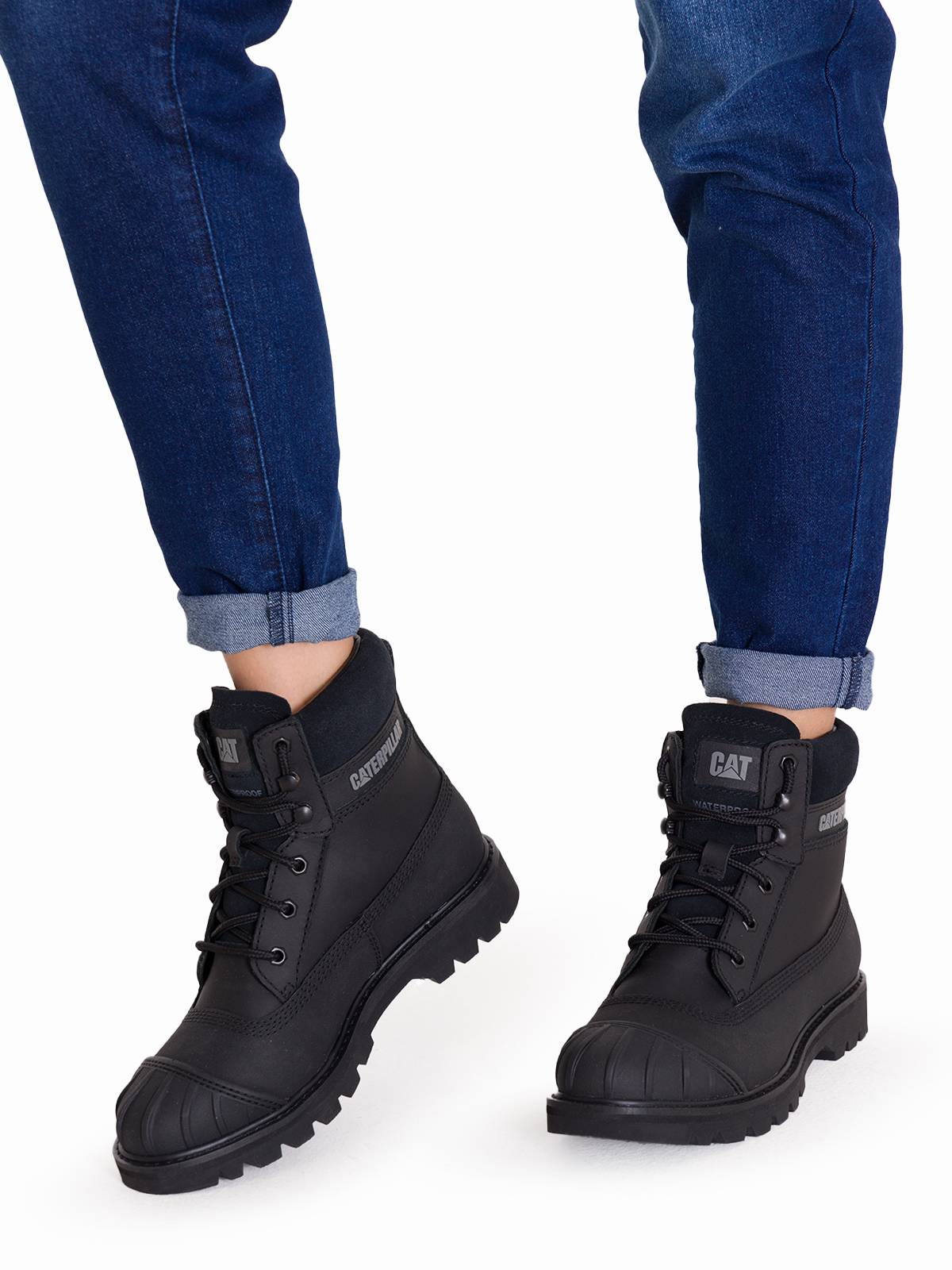 Botín Waterproof Colorado Galosh Mujer Negro Cat