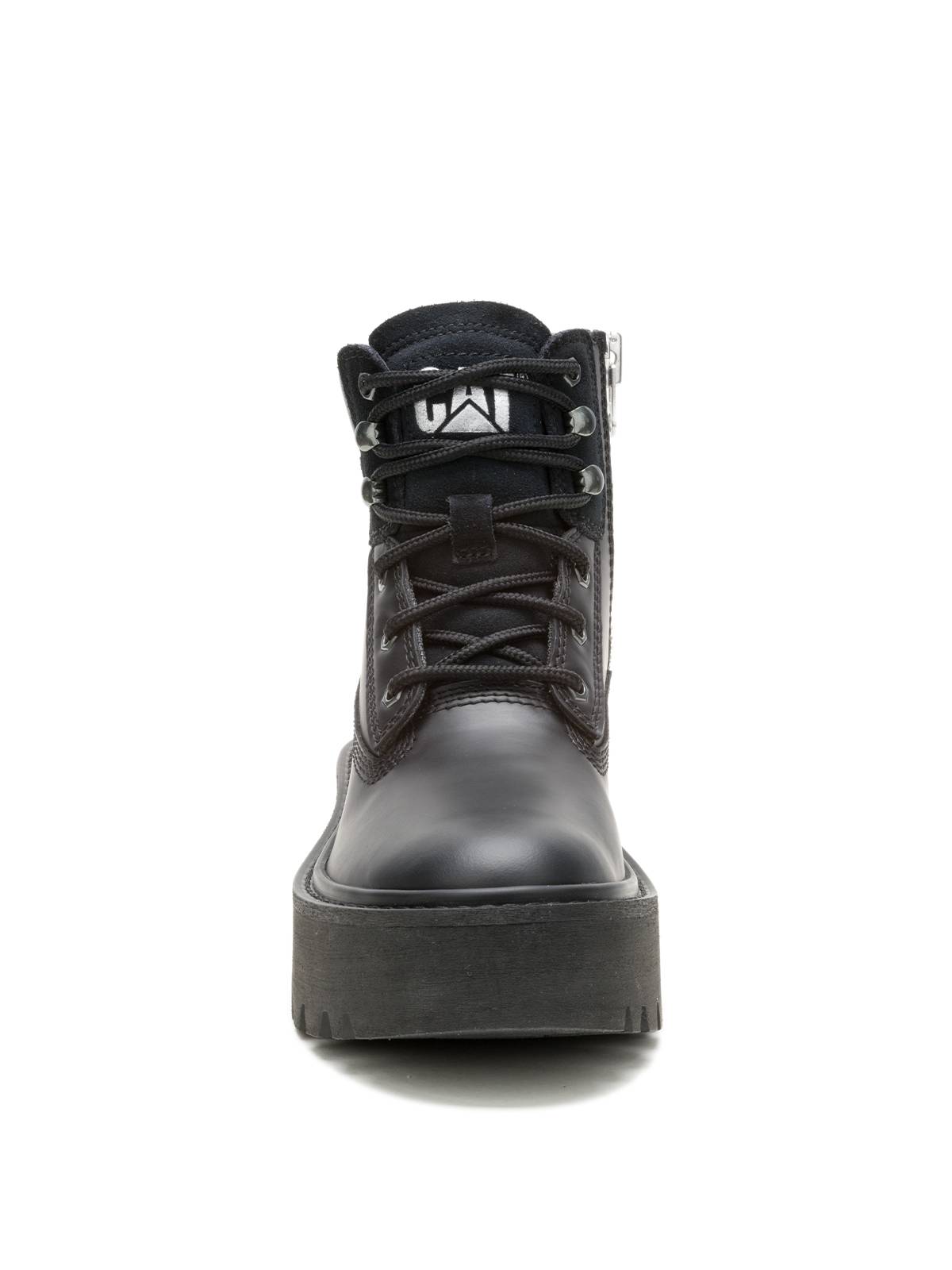 Botín Cuero Colorado Max 6 Zip Mujer Negro Cat
