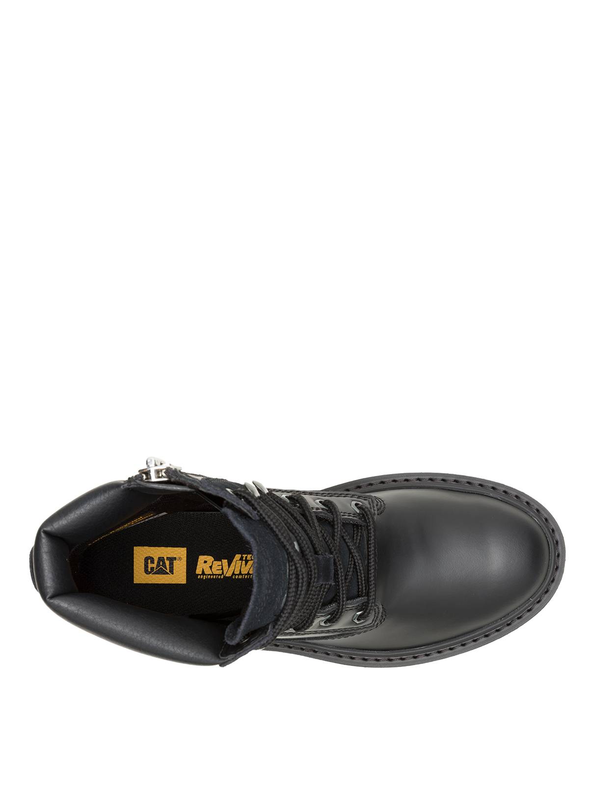 Botín Cuero Colorado Max 6 Zip Mujer Negro Cat