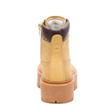 Botín Cuero Colorado Max 6 Zip Mujer Café Claro Cat