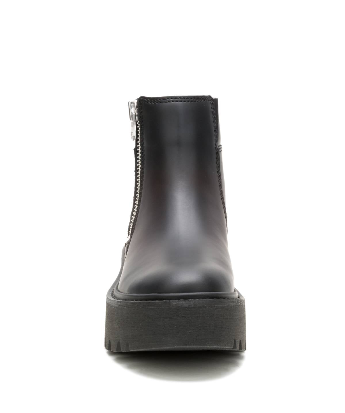 Botín Cuero Colorado Max Chelsea Mujer Negro Cat